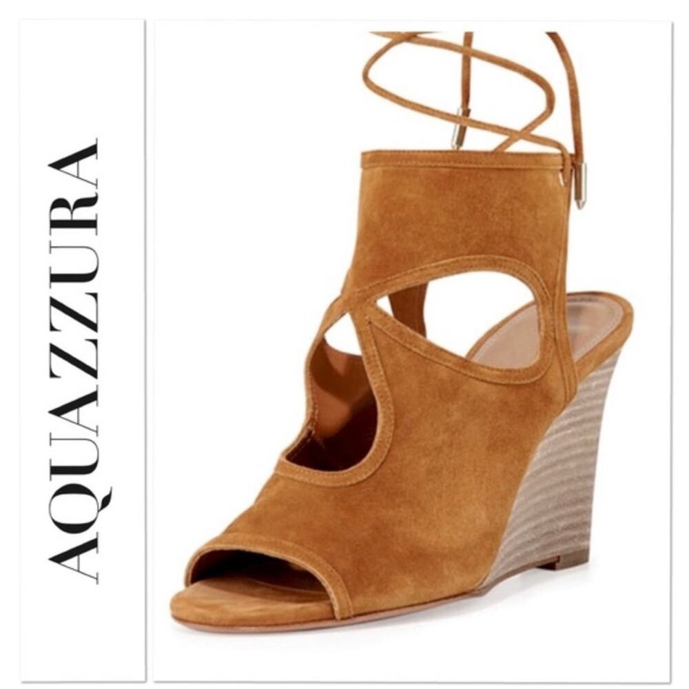 Aquazzura sexy thing suede wedge Size:40.5